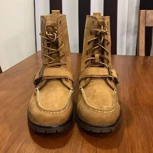 Polo Ranger Cookie Boots Tan Nubuck Leather new Mens Size 10.5 Polo Ranger Boots Tan for sale | eBay main image 2